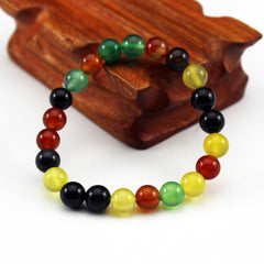 Chakra Beaded Bracelet Men 8mm Natural Stone Lava Rock Tiger Eye Black Onyx Matte Healing Beads Stretch Charm Yoga Women Jewelry  - FLASHSHIRT