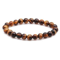 Chakra Beaded Bracelet Men 8mm Natural Stone Lava Rock Tiger Eye Black Onyx Matte Healing Beads Stretch Charm Yoga Women Jewelry  - FLASHSHIRT