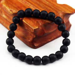 Chakra Beaded Bracelet Men 8mm Natural Stone Lava Rock Tiger Eye Black Onyx Matte Healing Beads Stretch Charm Yoga Women Jewelry  - FLASHSHIRT