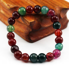 Chakra Beaded Bracelet Men 8mm Natural Stone Lava Rock Tiger Eye Black Onyx Matte Healing Beads Stretch Charm Yoga Women Jewelry  - FLASHSHIRT