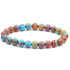 Chakra Beaded Bracelet Men 8mm Natural Stone Lava Rock Tiger Eye Black Onyx Matte Healing Beads Stretch Charm Yoga Women Jewelry  - FLASHSHIRT