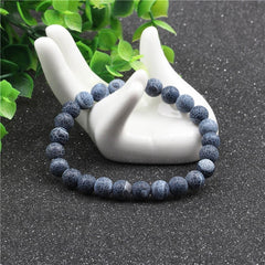 Chakra Beaded Bracelet Men 8mm Natural Stone Lava Rock Tiger Eye Black Onyx Matte Healing Beads Stretch Charm Yoga Women Jewelry  - FLASHSHIRT